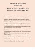 PHTLS - Post Test, 8th Edition Exam Questions And Answers 100% Pass.