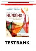 Test Bank For Public Health Nursing; Population-Centered Health Care in the Community 10th Edition by Lancaster & Stanhope, ISBN 9780323611114, Full Chapter 1-46, Version 2024 (A+)