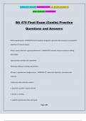 BA 470 Final Exam (Conlin) Practice Questions and Answers