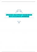 UPDATED 2024 RPSGT EXAM MOCK WITH ACCURATE ANSWERS