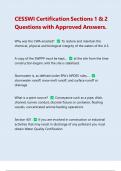 CESSWI Certification Sections 1 & 2 Questions with Approved Answers |Latest 2024/2025