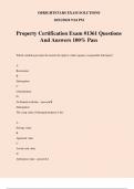 Property Certification Exam #1361 Questions And Answers 100% Pass