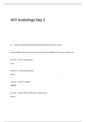 AVT Audiology Day 2 Exam Questions and Answers