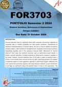 FOR3703 OCTOBER NOVEMBER PORTFOLIO (COMPLETE ANSWERS) Semester 2 2024 - DUE 31 October 2024