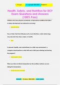 Health, Safety, and Nutrition for DCF  Exam Questions and Answers (100% Pass)