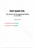 Test Bank for Basics of Occupational Safety, The 2nd Edition by David Goetsch, All Chapters 1-20 |Complete Guide A+