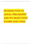 Introduction to legal philosophy and its objectives exams 2024-2025             Different analytical skills than traditional law subjects.-Correct answer-Module Objectives - correct answer-Specific and broader goals for student learning.-Correct answer-As