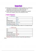 Spanish- Regular and Irregular Imperfect Conjugations Notes