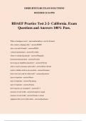 RDAEF Practice Test 2-2- California. Exam Questions and Answers 100% Pass.