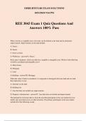 REE 3043 Exam 1 Quiz Questions And Answers 100% Pass