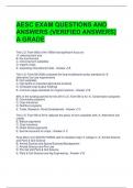  AESC EXAM QUESTIONS AND ANSWERS (VERIFIED ANSWERS) A GRADE