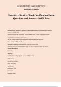 Salesforce Service Cloud Certification Exam Questions and Answers 100% Pass