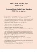 Starguard Study Guide Exam Questions With Correct Answers