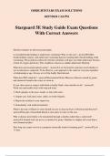 Starguard 5E Study Guide Exam Questions With Correct Answers