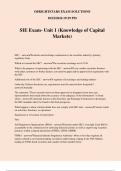 SIE Exam- Unit 1 (Knowledge of Capital Markets)