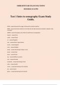 Test 1 Intro to sonography Exam Study Guide