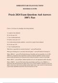 Praxis 2024 Exam Questions And Answers 100% Pass