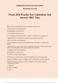 Praxis 2024 Practice Test 1 Questions And Answers 100% Pass