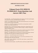 Ultimate Praxis 5331 SPEECH PATHOLOGY. Exam Questions And Answers 100% Pass