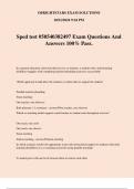 Sped test #50540382497 Exam Questions And Answers 100% Pass.