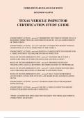 TEXAS VEHICLE INSPECTOR CERTIFICATION STUDY GUIDE