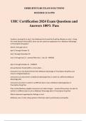 UHC Certification 2024 Exam Questions and Answers 100% Pass