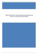 NURS 618 Saunders Medsurg Endocrine Questions and Answers- University of San Francisco