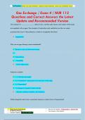 Gas Exchange / Exam 4 / NUR 112 Questions and Correct Answers the Latest  Update and Recommended Version