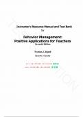 Solution Manual and Test Bank for Behavior Management Positive Applications for Teachers 7th Edition by Thomas J. Zirpoli, All Chapters 1-14