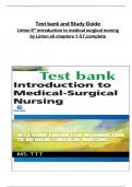 Test bank and Study Guide for Linton 6th introduction to medical surgical nursing by Linton all chapters 1-57,complete, ISBN: 9781455776412