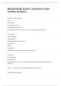 Bacteriology Exam 2 questions with verified answers