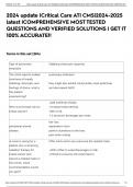 2024 update |Critical Care ATI CMS|2024-2025 latest |COMPREHENSIVE MOST TESTED QUESTIONS AND VERIFIED SOLUTIONS | GET IT 100% ACCURATE!!