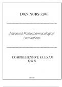 (NLM)D027 NURS 5204 Advanced Pathopharmacological Foundations) Comprehensive FA