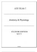 ATI TEAS 7 Science (Anatomy & Physiology) Exam Readiness Q & S 2024