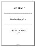 ATI TEAS 7 Math (Number & Algebra) Exam Readiness Q & S 2024