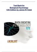 Test Bank for Biological Psychology 12th Edition by James W. Kalat, ISBN: 9781305105409