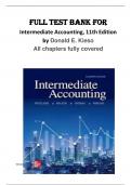 Full Test Bank For Intermediate Accounting, 11th Edition by Donald E. Kieso  All chapters fully covered, isbn:9780471426394