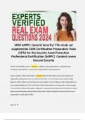 SPēD SAPPC: General Security/ This study set supplements CDSE Certification Preparatory Tools (CPTs) for the Security Asset Protection Professional Certification (SAPPC). Content covers General Security