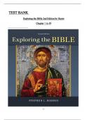 Test Bank for Exploring the Bible 2nd Edition by Stephen Harris, All Chapters 1 to 39 complete Verified editon ISBN:9780077519292