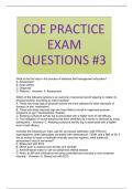 CDE PRACTICE EXAM QUESTIONS #3