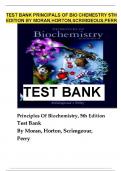 Principles of Biochemistry 5th Edition Horton Test Bank |ultimate guide  100% verified A+|ISBN : 9780130656650.