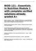 BIOD 121 (portage) Module 2 Problem Set with complete verified solutions already graded A+