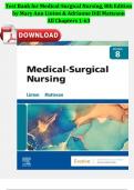 Test Bank for Medical-Surgical Nursing, 8th Edition, by Mary Ann Linton & Adrianne Dill Matteson, All Chapters 1-63 Fully Covered A+ Guide ISBN:9780323828444 Newest Version 2024 Instant Pdf Download