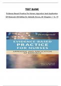 Test Bank For Evidence-Based Practice For Nurses: Appraisal And Application Of Research 5th Edition By Schmidt, Brown, Consists Of 19 Complete Chapters, ISBN:978-1284226324