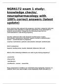 NGR6172 exam 1 study knowledge checks neuropharmacology with 100- correct answers