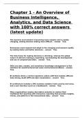 Chapter 1 - An Overview of Business Intelligence, Analytics, and Data Science with 100- correct answers