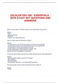 Zscaler EDU 200 - Essentials - ZDTA Study Set With Correct Answers