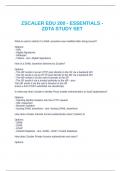 ZSCALER EDU 200 - ESSENTIALS - ZDTA STUDY SET