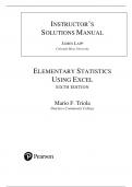 Solution Manual for Elementary Statistics Using Excel, 6th Edition By Mario F. Triola