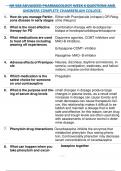 NR 568 ADVANCED PHARMACOLOGY WEEK 6 QUESTIONS AND  ANSWERS COMPLETE CHAMBERLAIN COLLEGE.